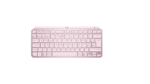 Logitech MX Keys Mini – eclado – Inalámbrico – Español – Bluetooth 5.0 / Bluetooth / 2.4 GHz / USB-C – Ergonomic Design – Rosa