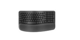 Logitech Wave Keys Wireless Ergonomic Keyboard with Cushioned Palm Rest, Graphite