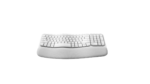 Logitech Wave Keys Wireless Ergonomic Keyboard with Cushioned Palm Rest, Off-white