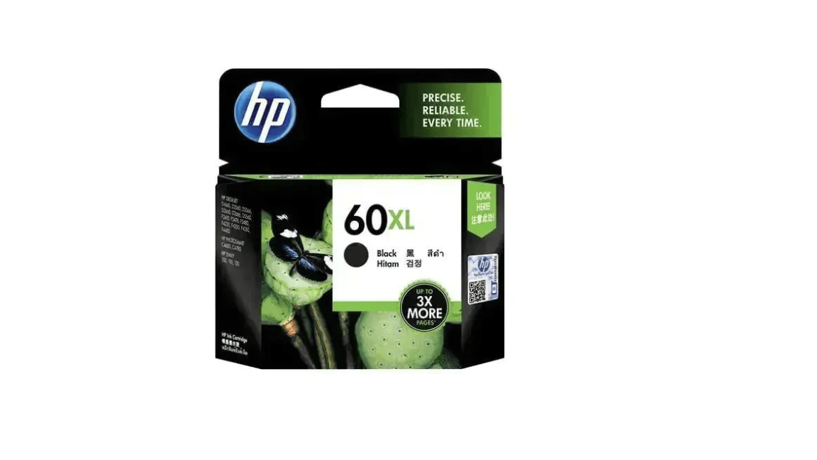 HP 60XL – 12 ml – Alto rendimiento – negro