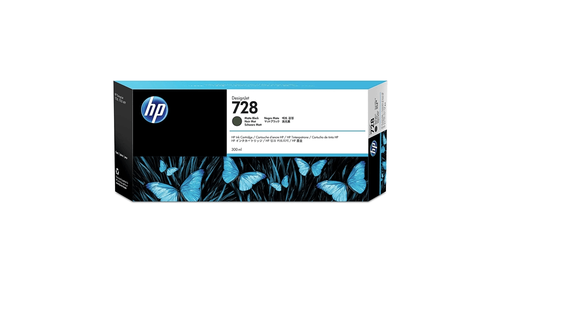 HP 728 – 300 ml – negro mate – original