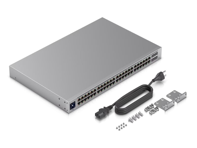 Ubiquiti UniFi Switch USW-48-POE - Conmutador - Gestionado - 48 x 10/100/1000 (32 PoE+) + 4 x Gigabit SFP - sobremesa, montaje en rack - PoE+ (195 W) – USW-48-POE - Imagen 4