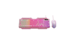 Xtech - Keyboard and mouse set - Wired - Spanish - USB - Pink