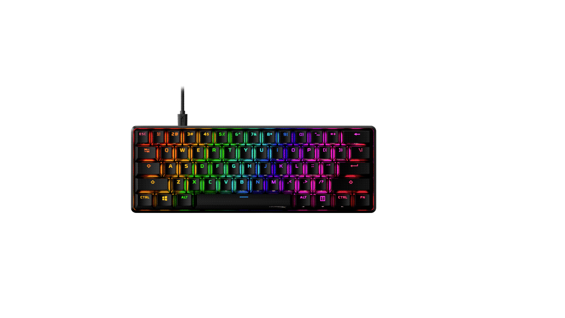 HyperX Alloy Origins 60 – Teclado – retroiluminación – USB-C – QWERTY